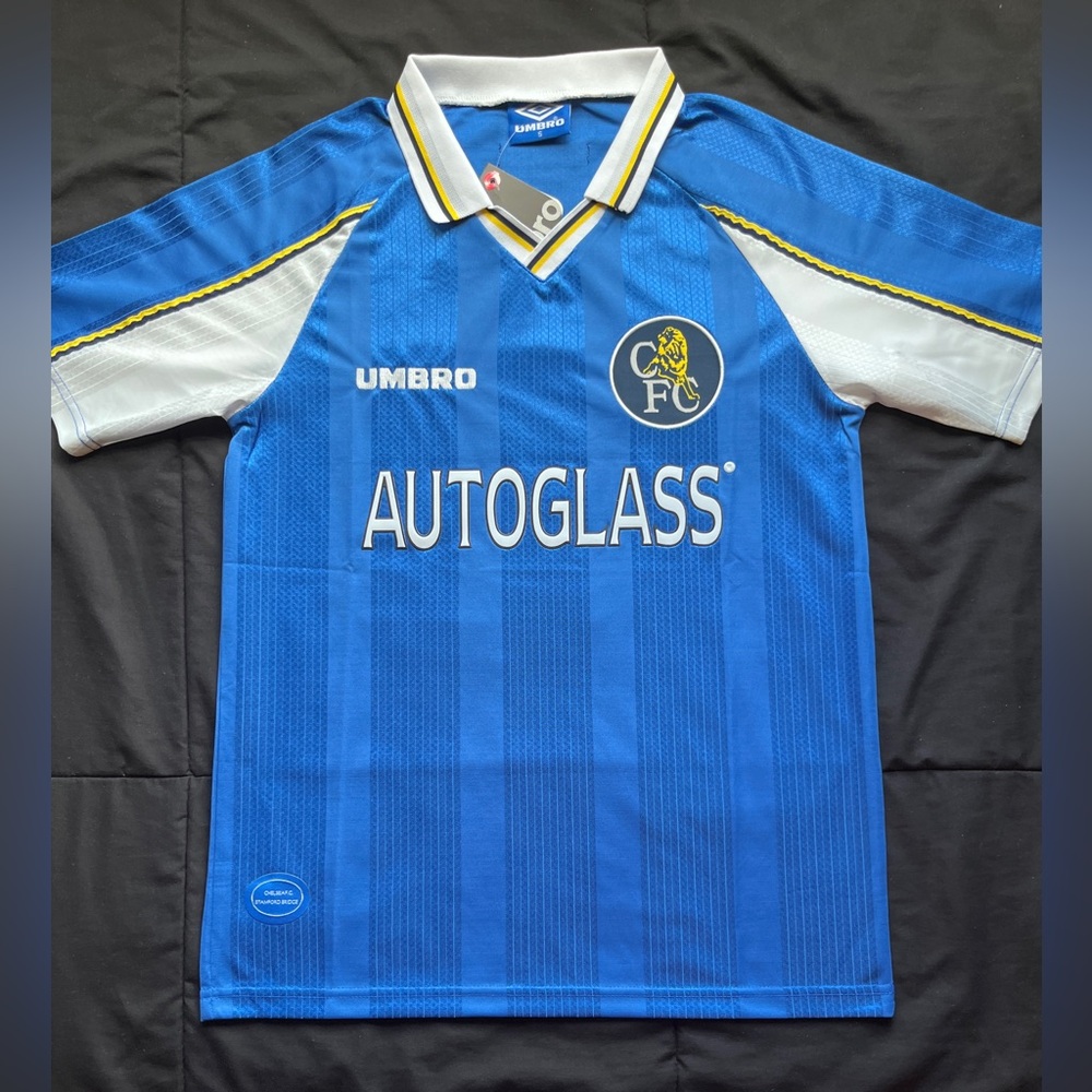 Chelsea Retro S-L Blue Home Soccer Jersey 1997
